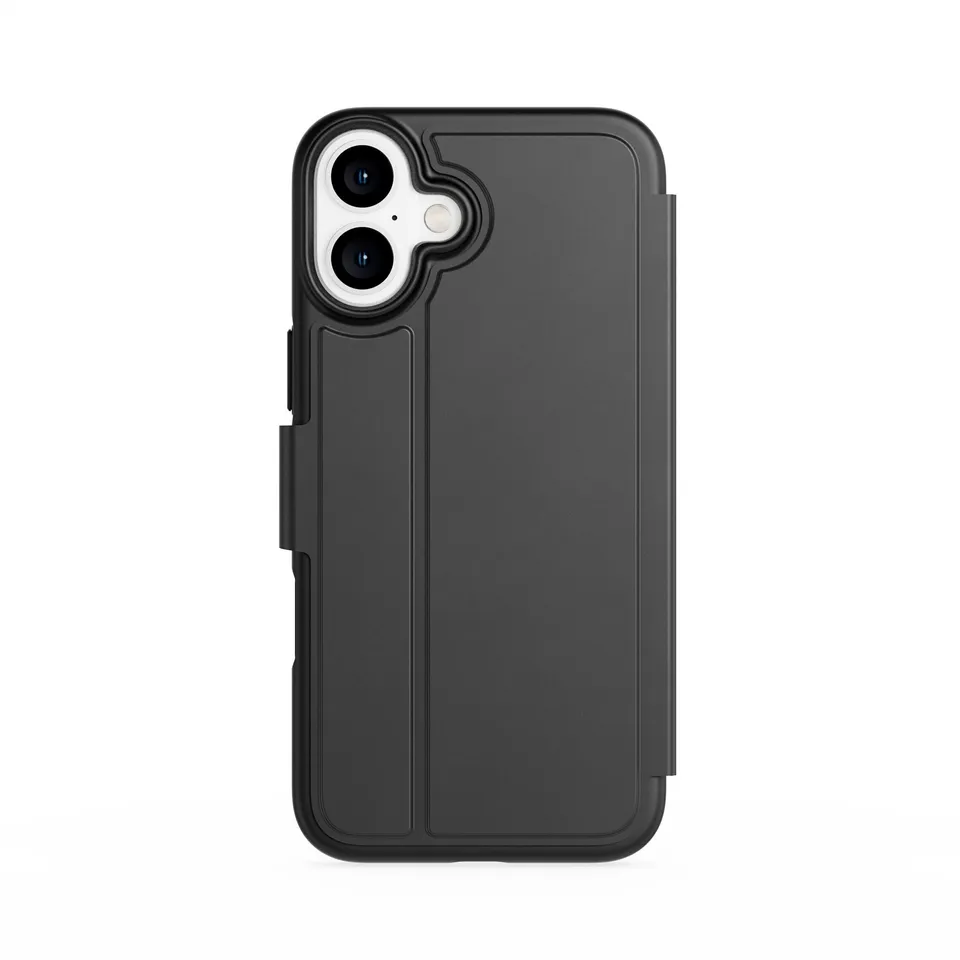 Tech21 EvoLite Wallet iPhone 16 Plus Hülle Schwarz Kartenfach