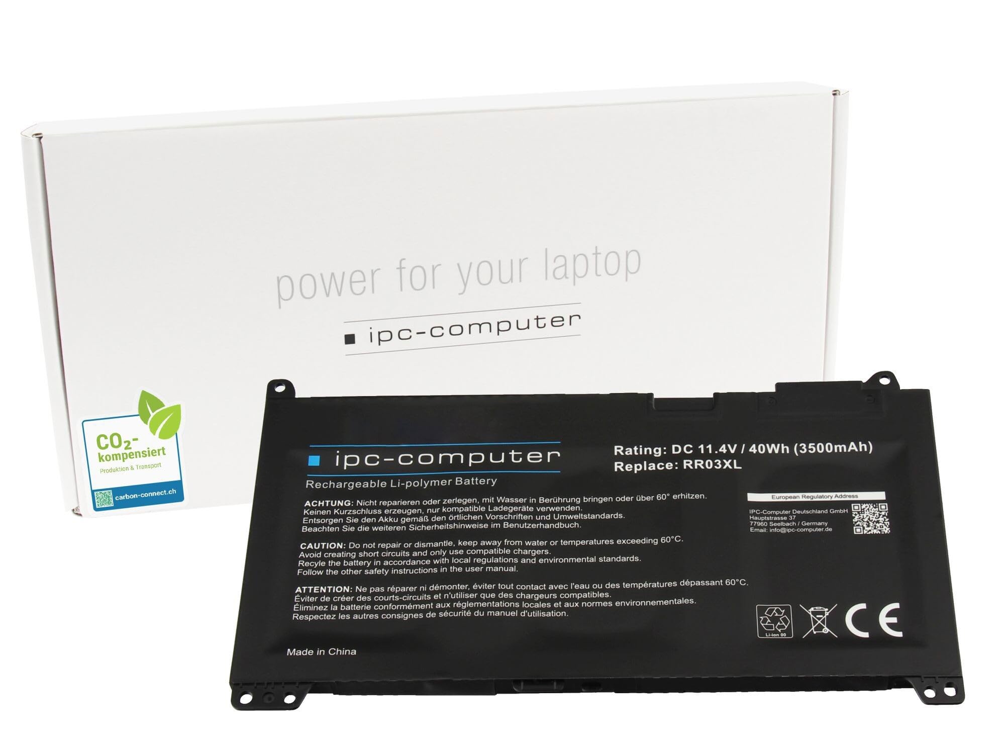 IPC-Computer Akkus HSTNN-Q06C Laptop-Akku 40Wh schwarz