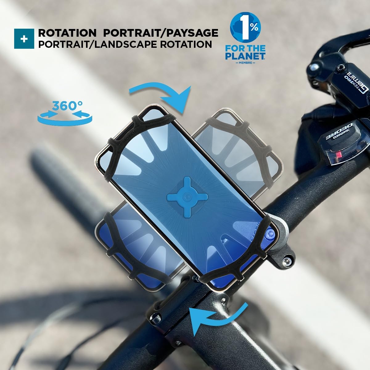 Mobilis Univ 360 Handyhalterung Fahrrad Motorrad universal 360°