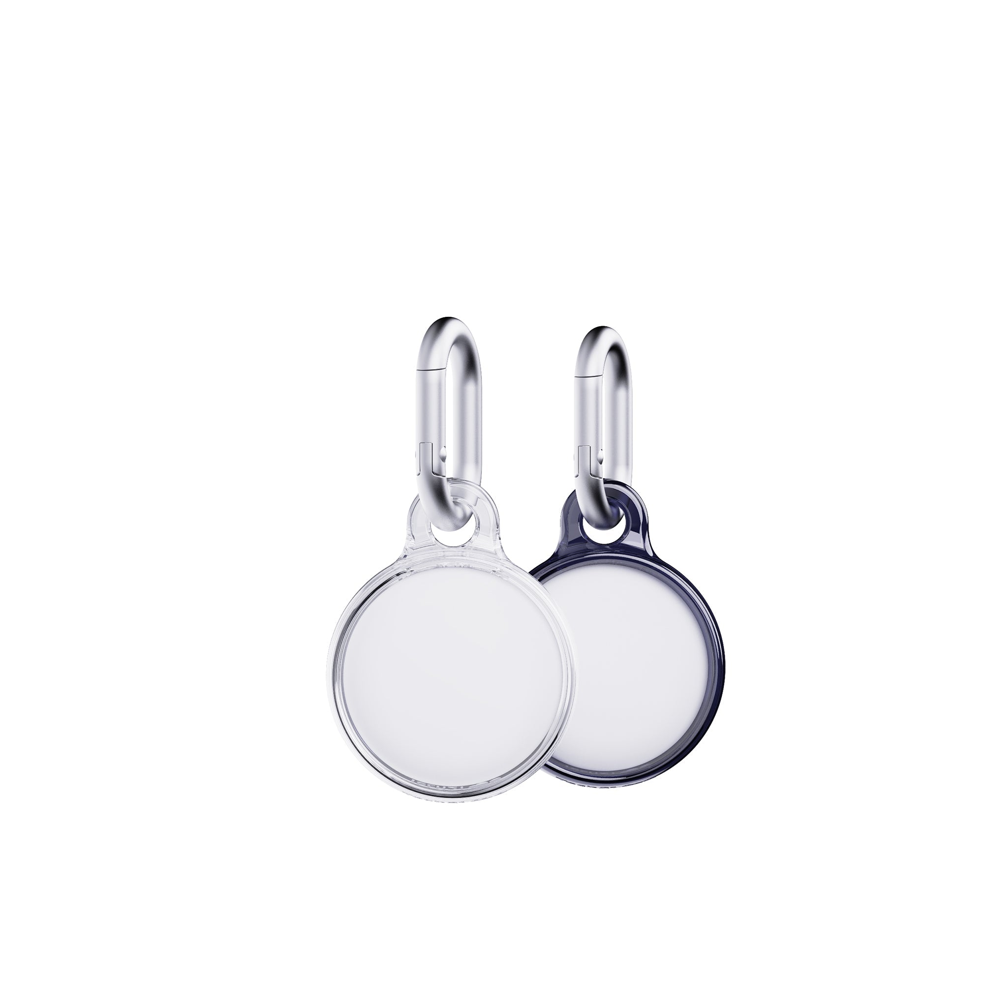 Tech21 EvoPop AirTag Hülle 2er Future Dusk Clear Karabiner