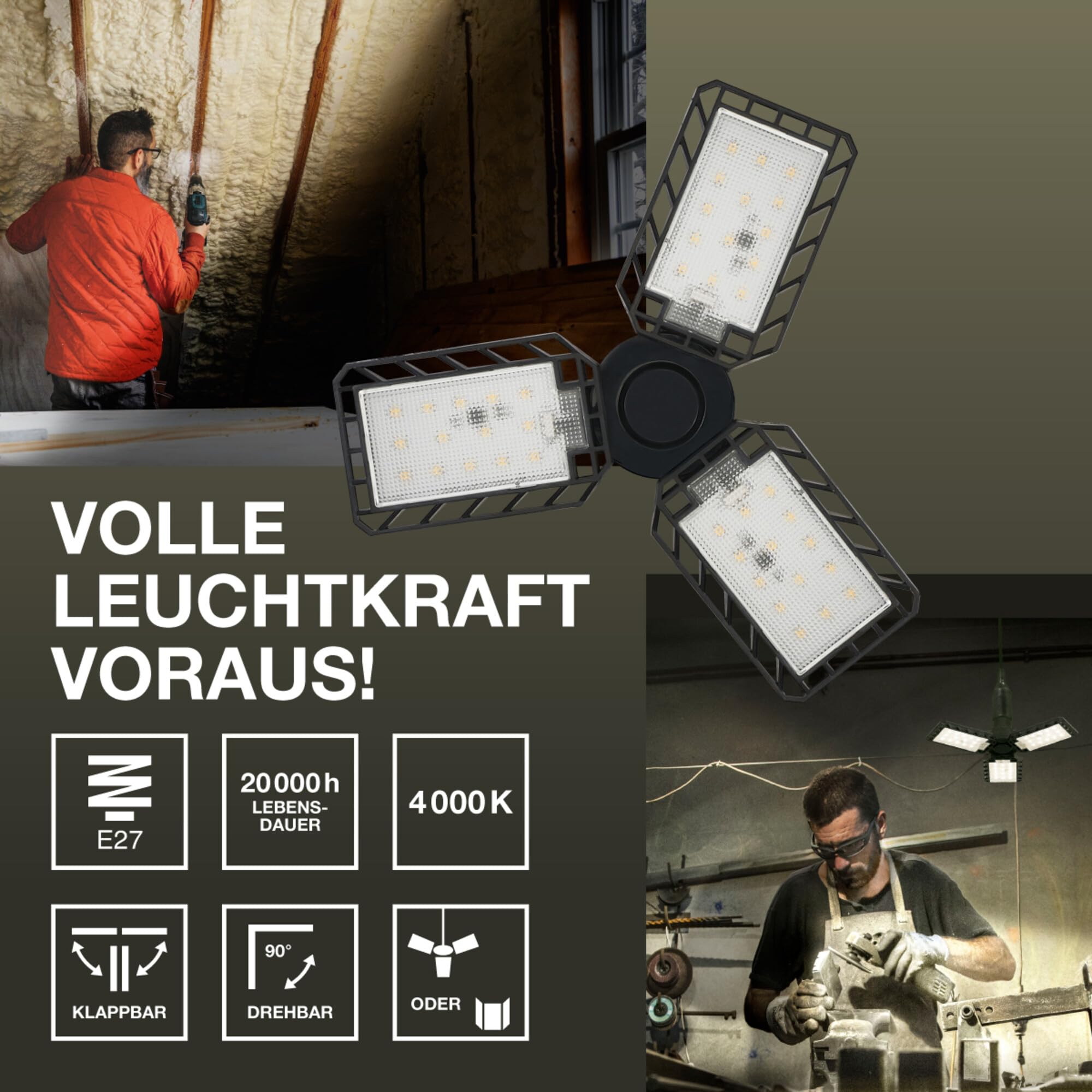 ams OSRAM SMART+ Highbay Blade Deckenlampe Schwarz 45W neutralweiss