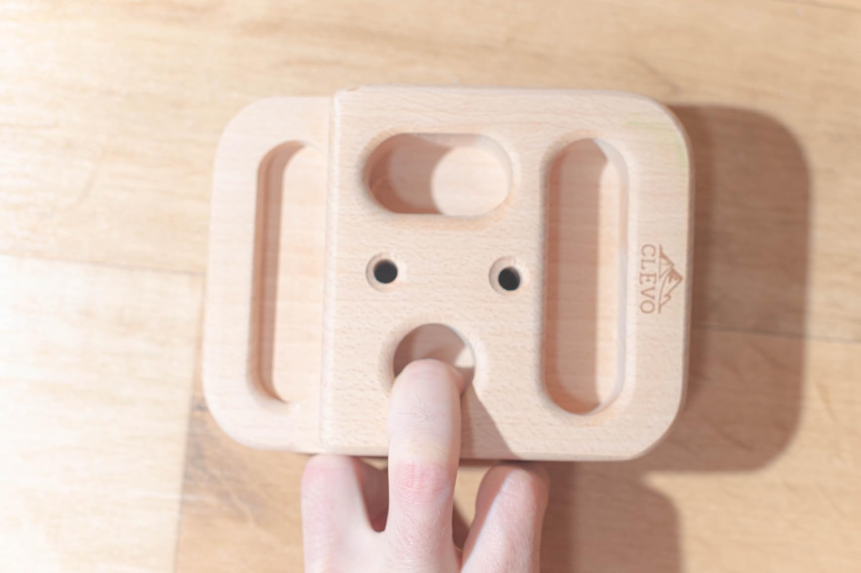 CLEVO Finger Bloc Mini Hangboard Holz tragbar