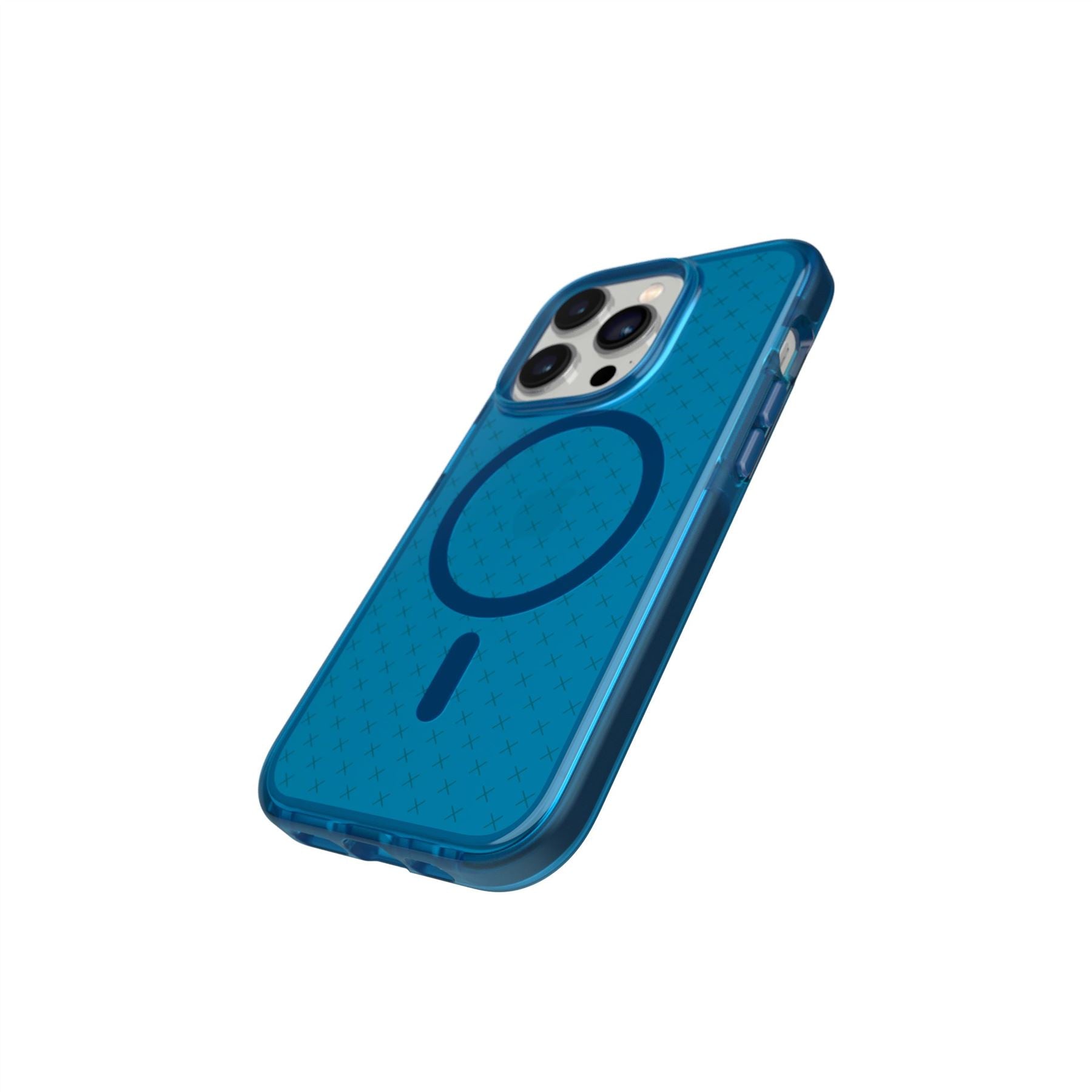 Tech21 EvoCheck iPhone 14 Pro Hülle Classic Blue MagSafe