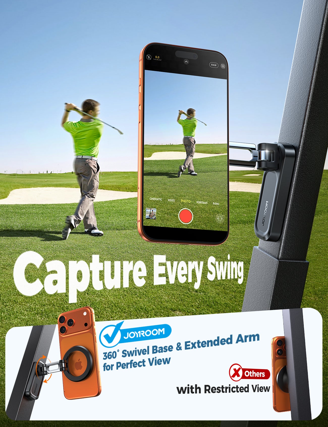 JOYROOM JR-ZS522 Handyhalter Magnet Golf 360° Schwarz
