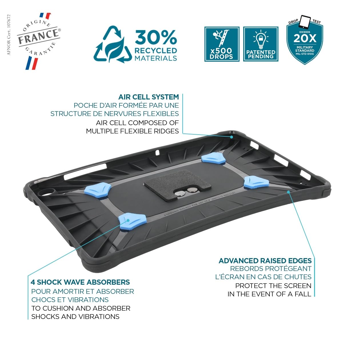 Mobilis Protech Galaxy Tab A9+ 11" Case Handschlaufe Ständer
