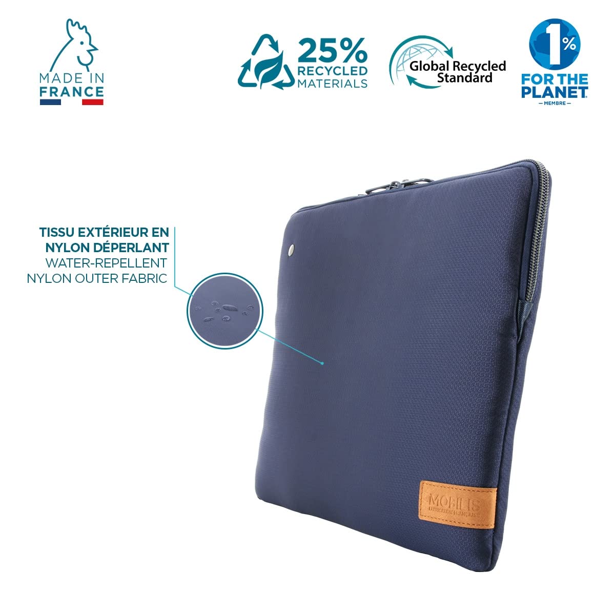 Mobilis La Frenchie Laptoptasche 14 Zoll Nachtblau