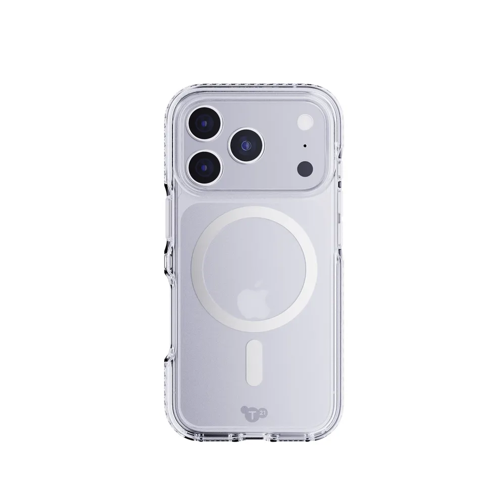 Tech21 EvoCrystal MagSafe iPhone 17 Pro Hülle Silber 4,9m Schutz