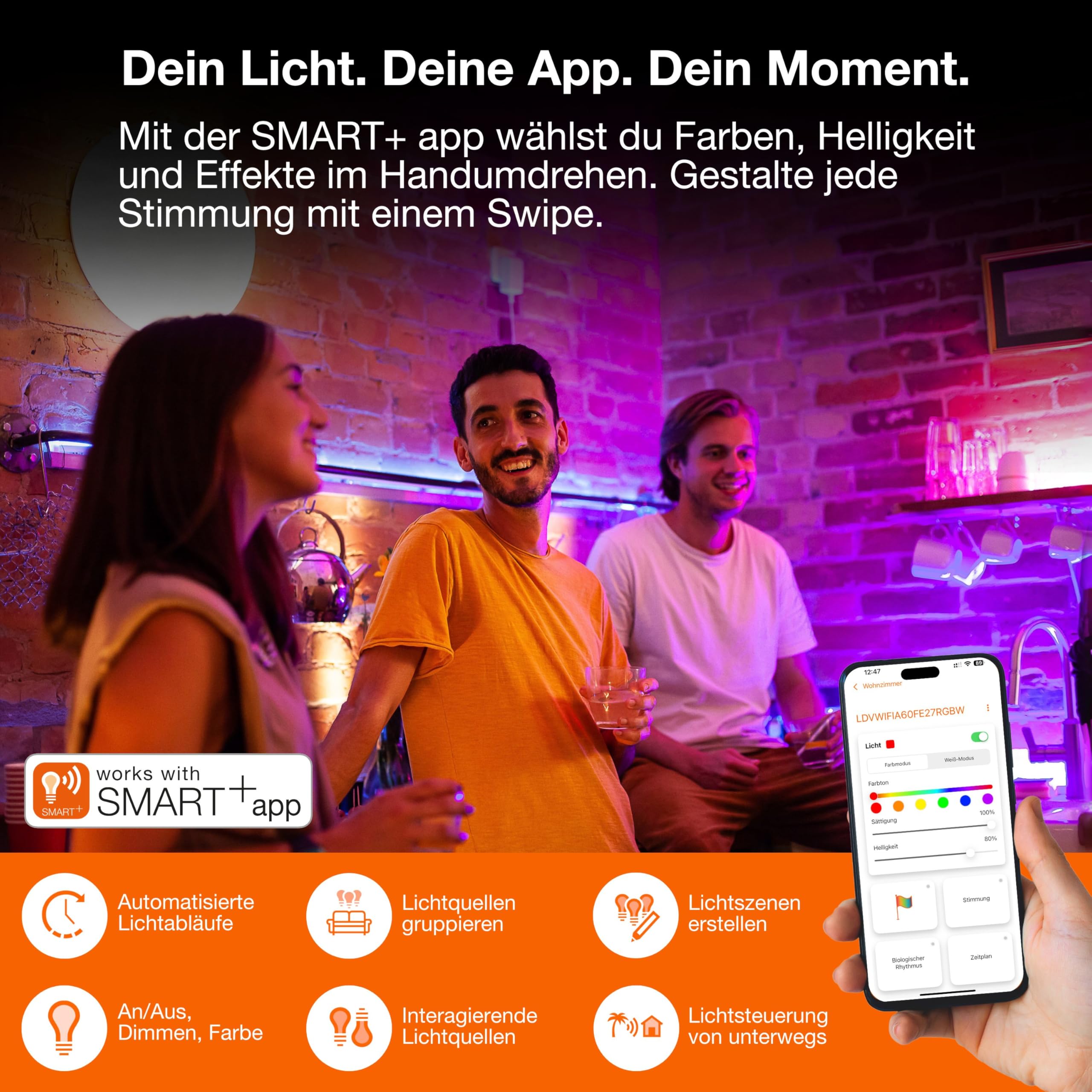 ams OSRAM SMART+ WiFi Magic Panelleuchte 120x30cm 36W