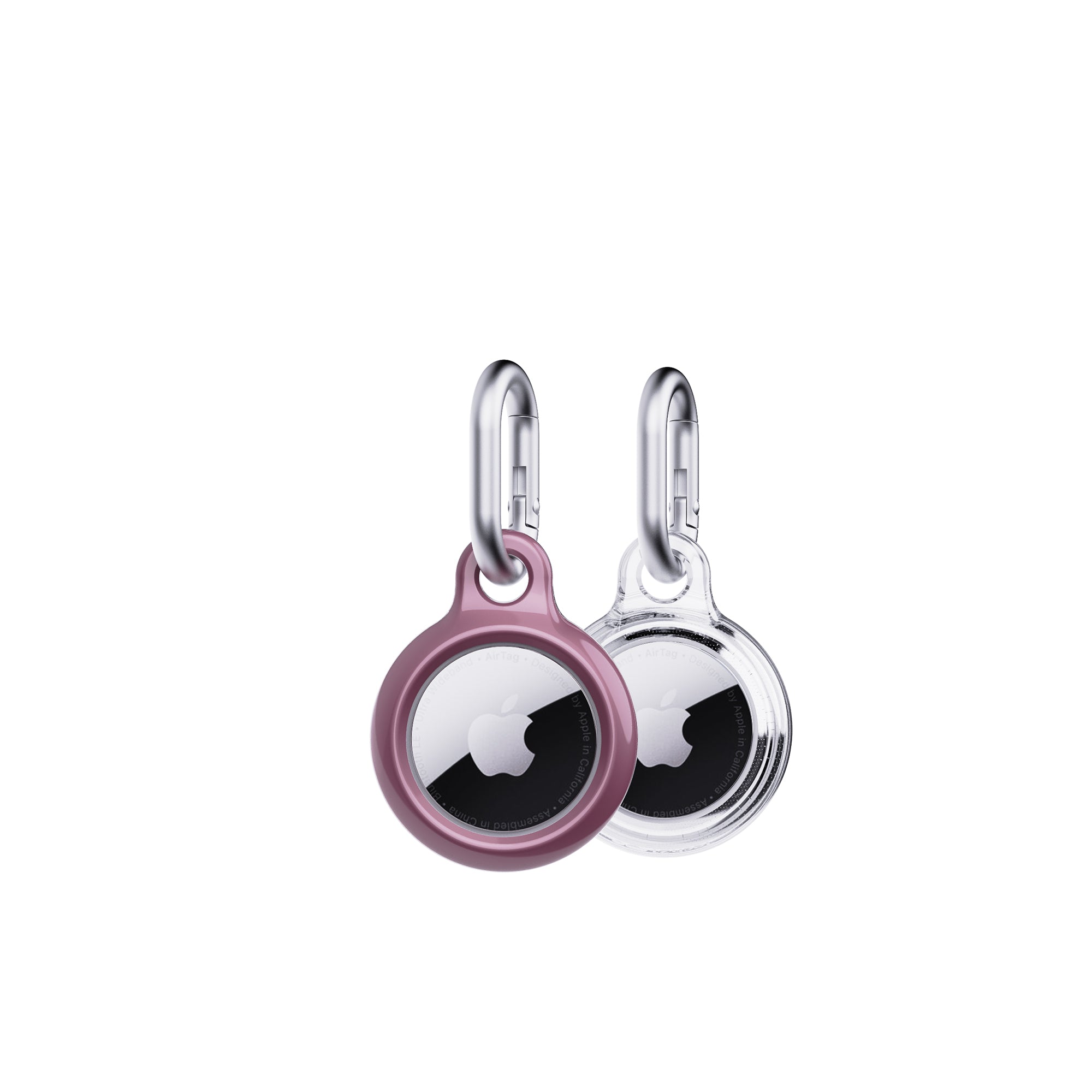 Tech21 EvoPop AirTag Hülle 2er Pink-Clear kratzfest