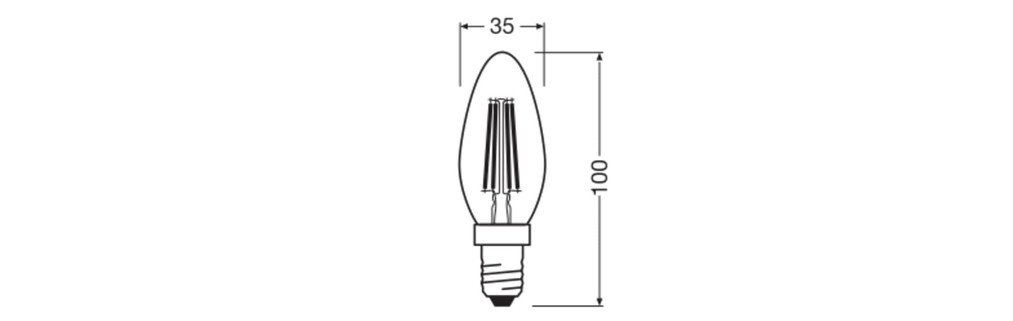 OSRAM SMART+ Star B40 LED-Kerzenlampe E14 klar 2er-Pack