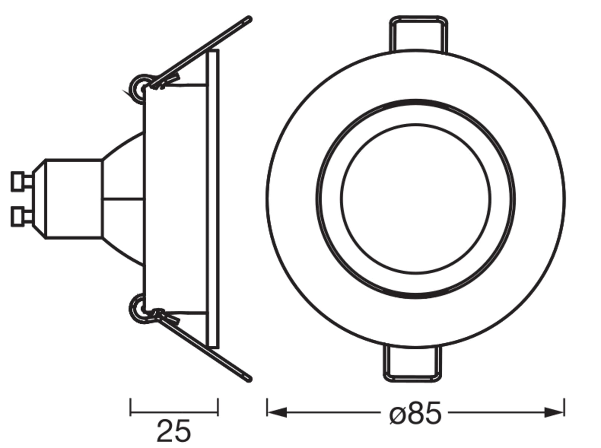 ams OSRAM SMART+ GU10 Einbauspot Satin Nickel RGBW