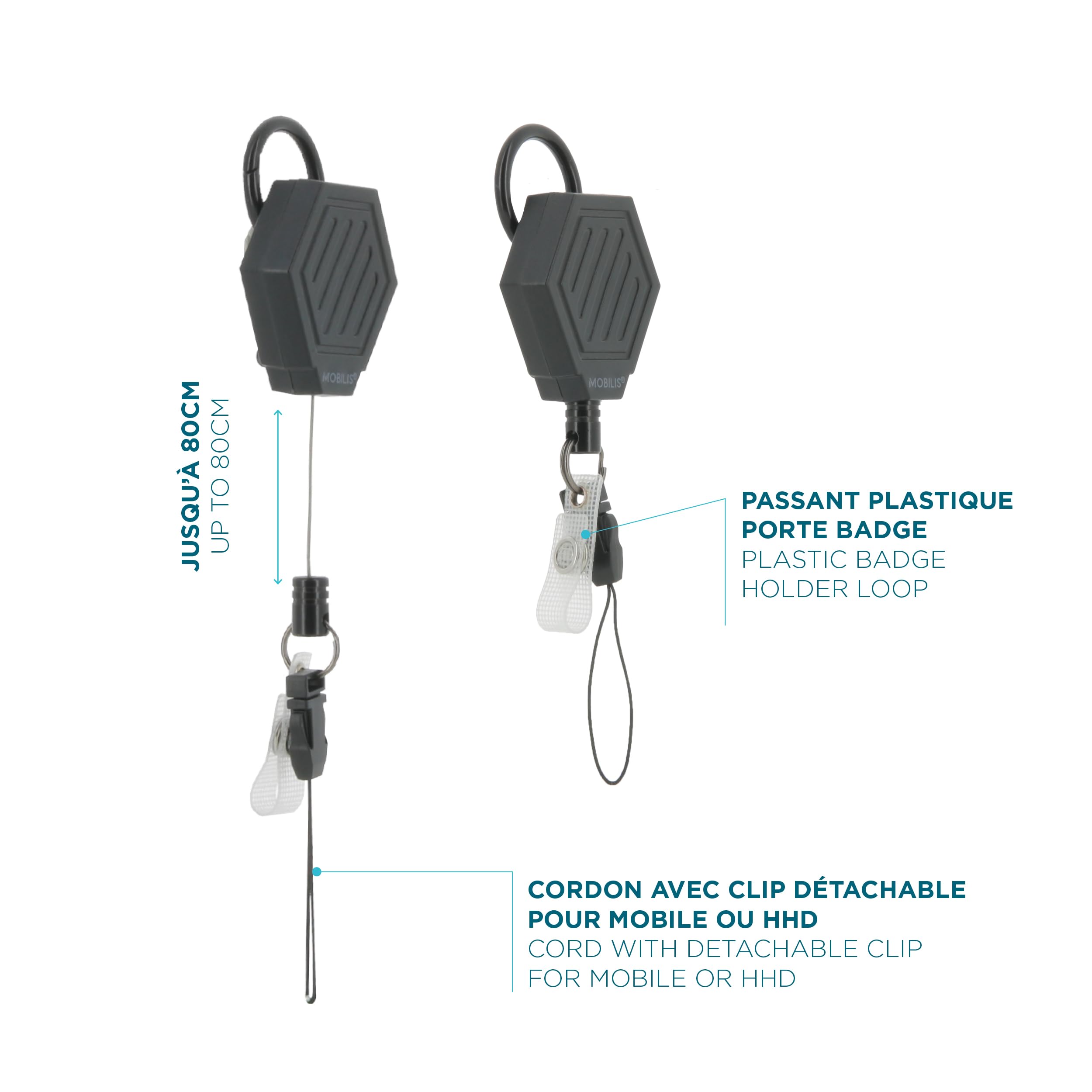 Mobilis Retraktor Kabel Smartphone magnetisch 80 cm