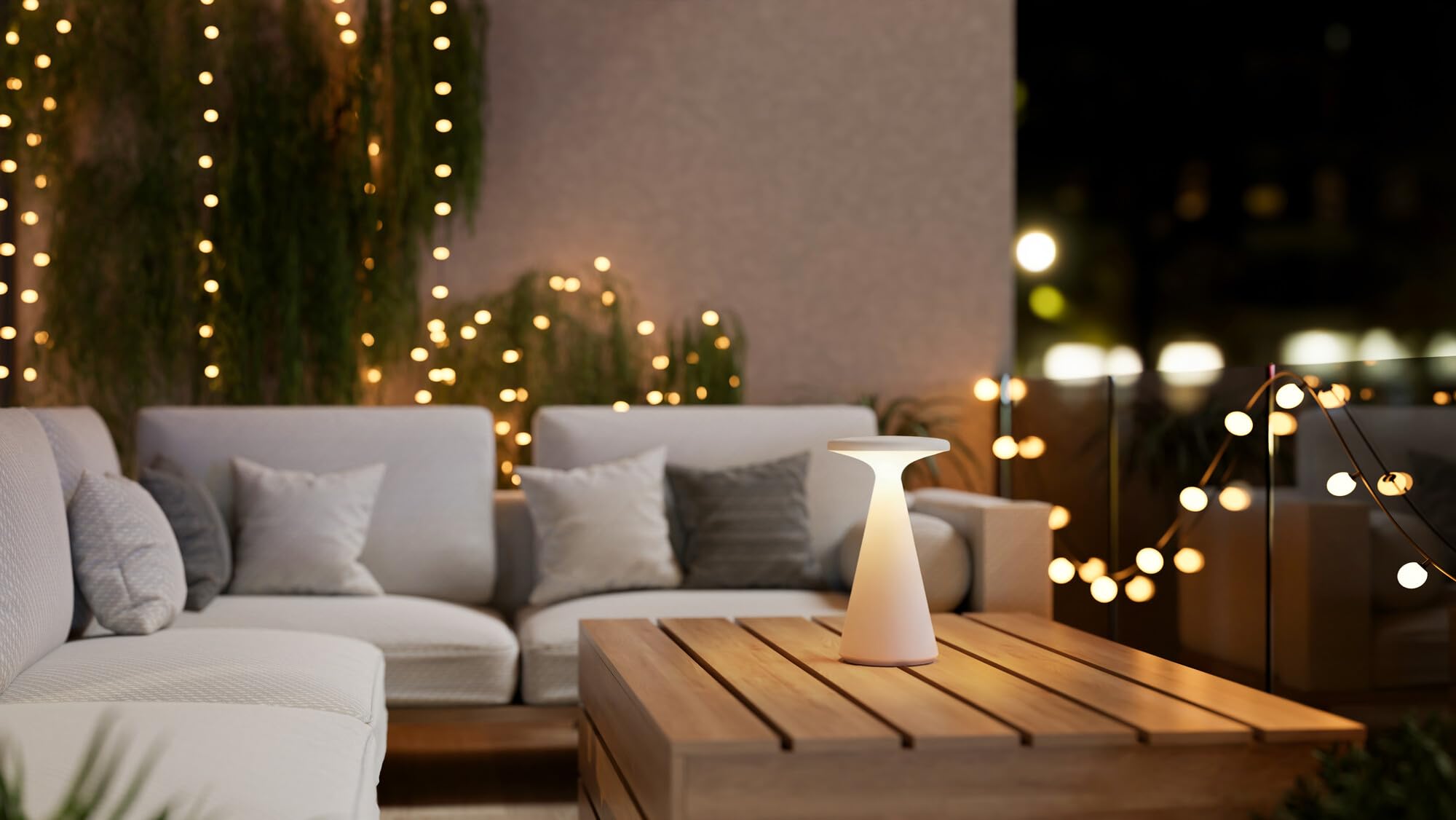 ams OSRAM SMART+ Bluetooth Tischleuchte Weiß dimmbar IP44