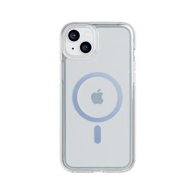 Tech21 FlexQuartz iPhone 15 Plus Handyhülle Blau MagSafe klar