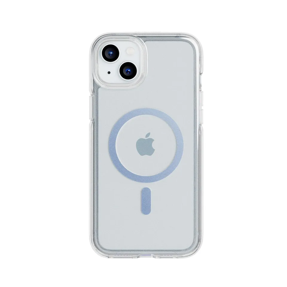 Tech21 FlexQuartz iPhone 15 Plus Handyhülle Blau MagSafe klar