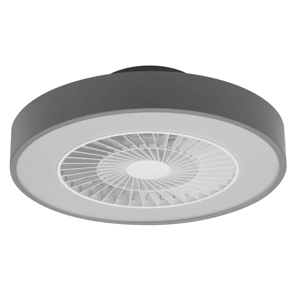 ams OSRAM SMART+ WiFi Deckenventilator Cylinder grau mit Licht