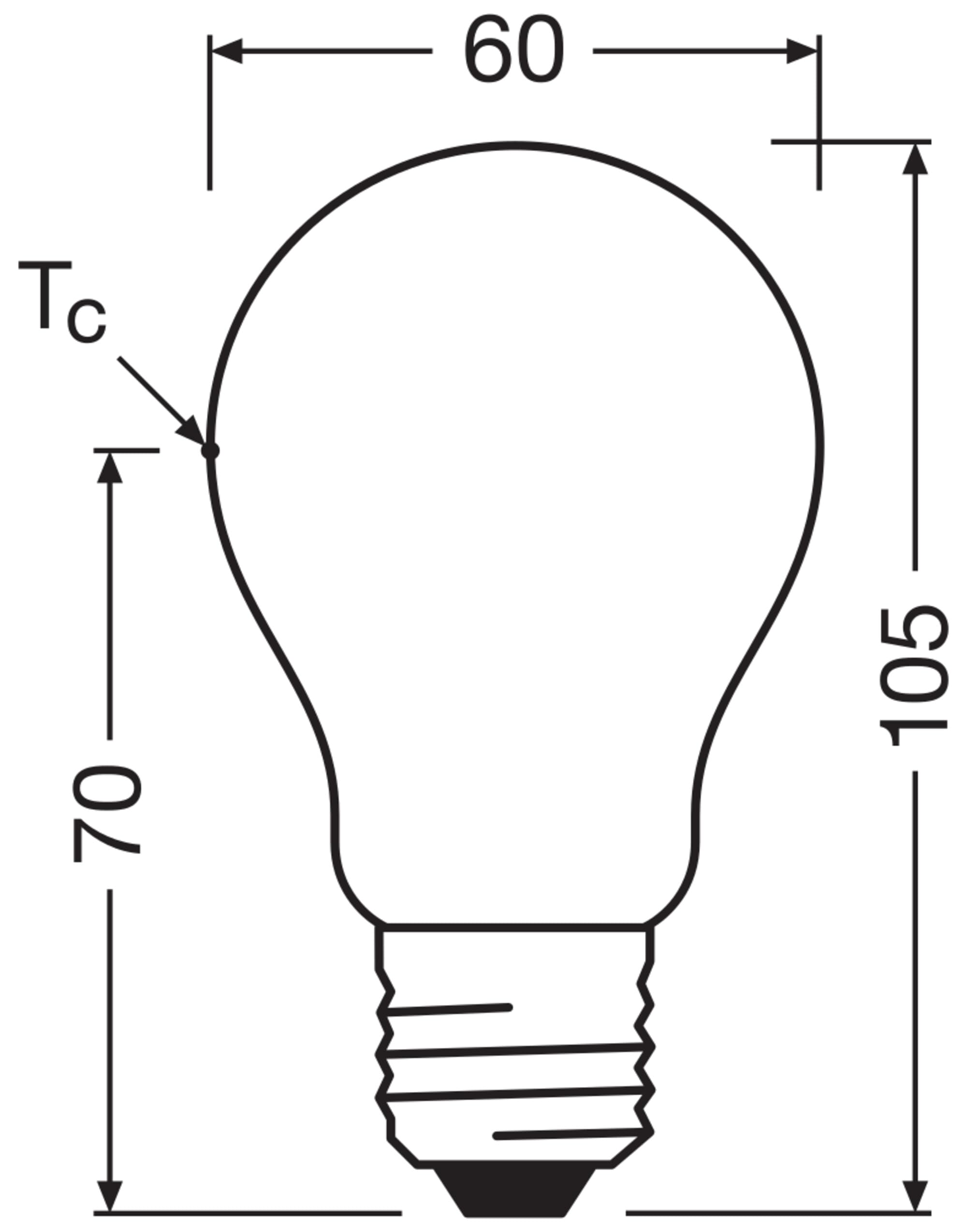 ams OSRAM SMART+ LED Classic A40 E27 2,2W 1er dimmbar
