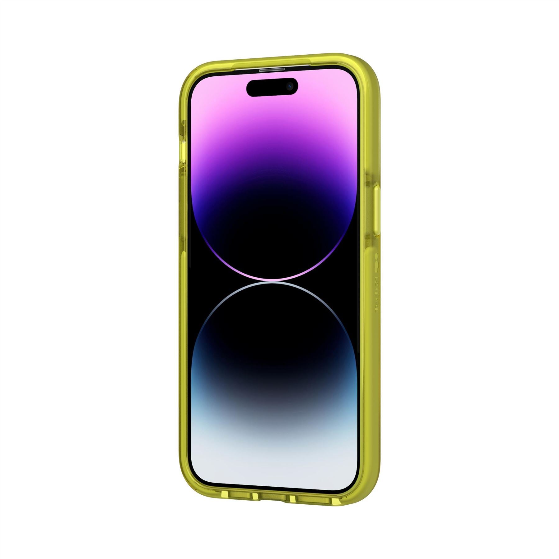Tech21 EvoCheck iPhone 14 Pro Max Handyhülle Acid Yellow weich