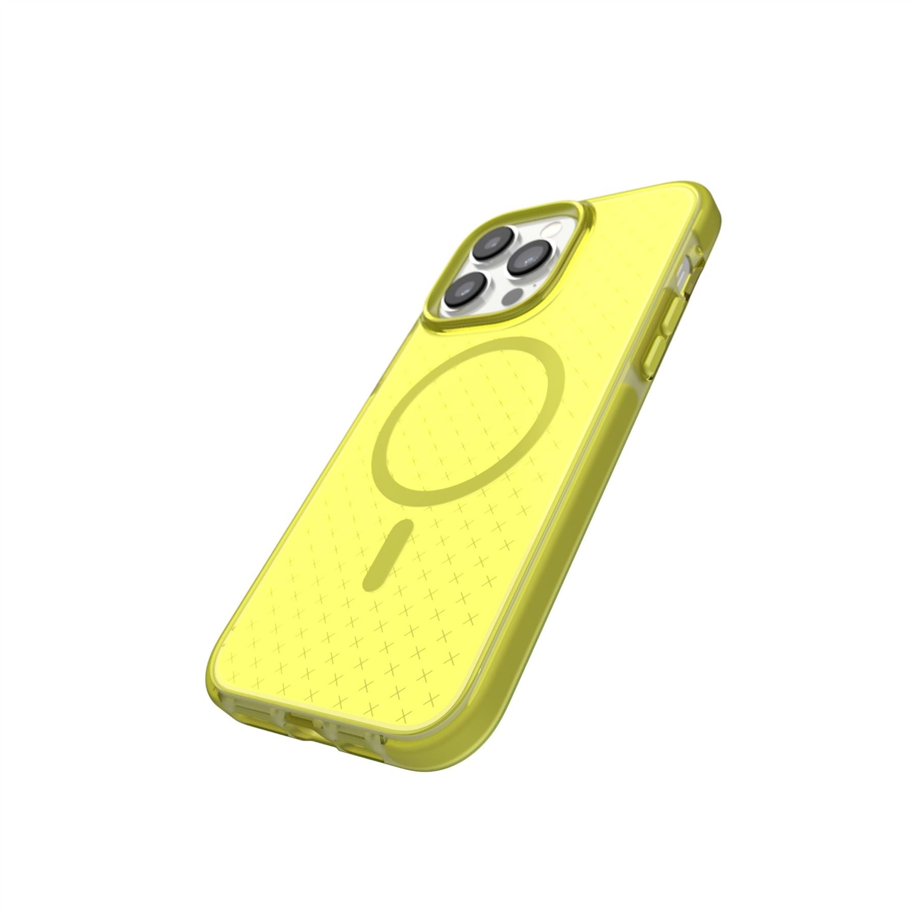 Tech21 EvoCheck iPhone 14 Pro Max Handyhülle Acid Yellow MagSafe