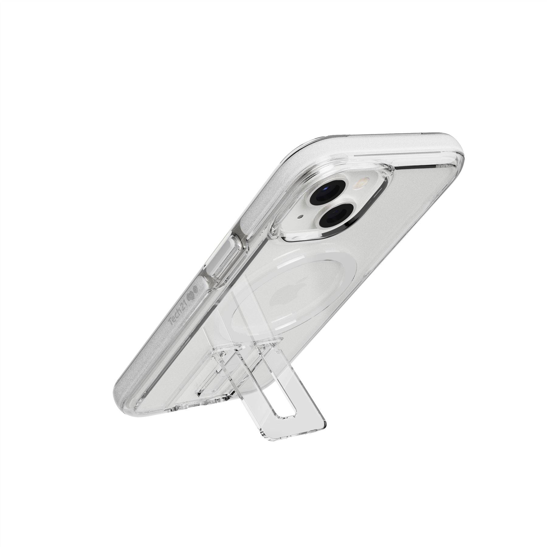 Tech21 EvoCrystal Kick iPhone 15/14/13 Hülle Clear MagSafe