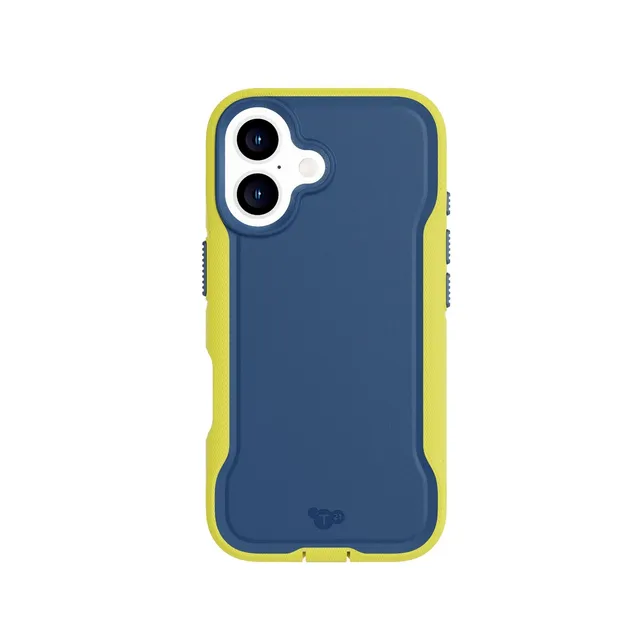 Tech21 EvoPro iPhone 16 Hülle Navy/Yellow Robust