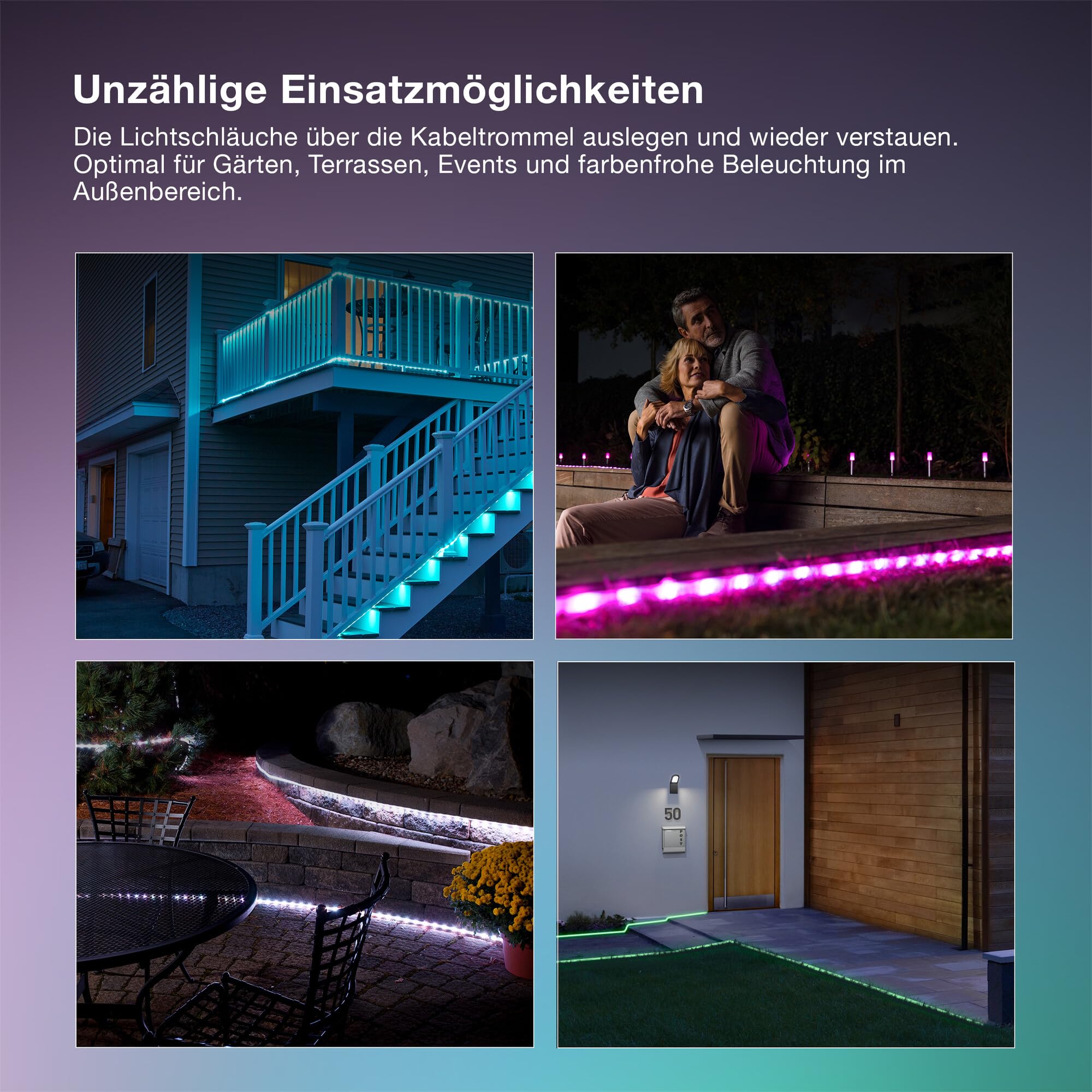 ams OSRAM SMART+ Outdoor Flex LED-Streifen RGB 20m IP65