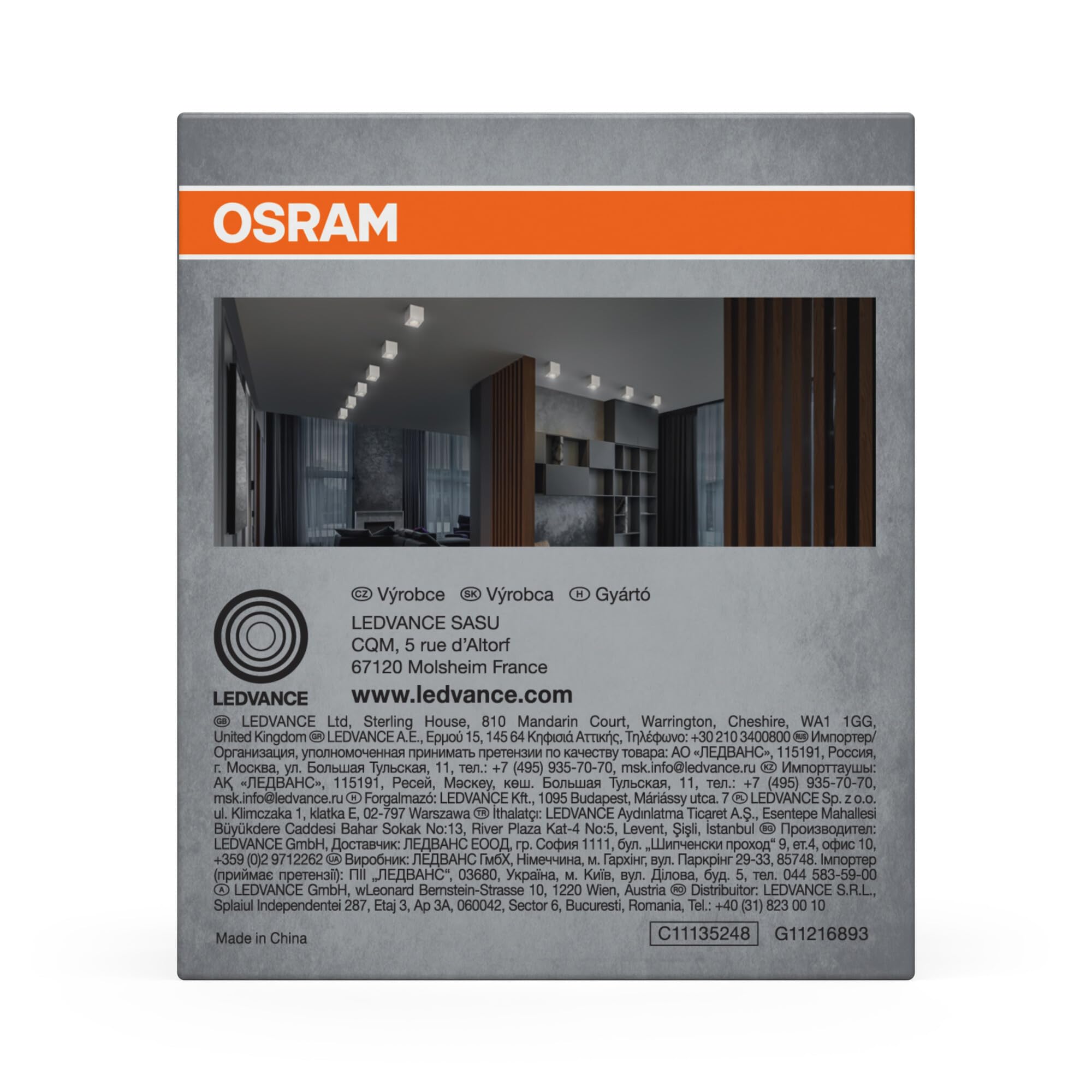 ams OSRAM SMART+ Spot Surface Square Aufbauspot Weiß GU10 eckig