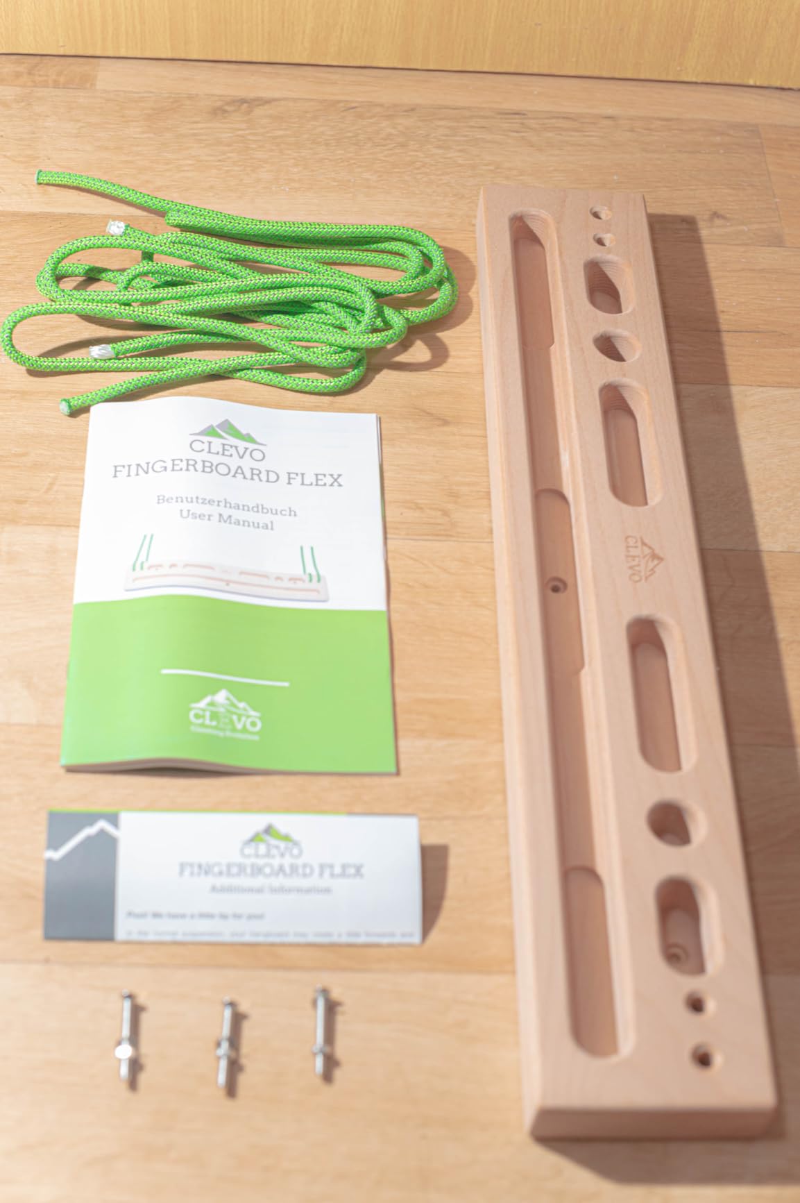 Clevo Fingerboard Flex Hangboard Holz 2 Griffreihen