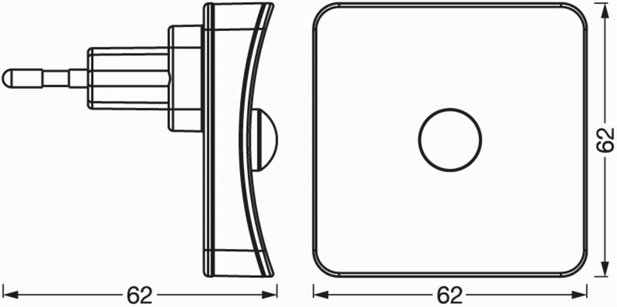 OSRAM SMART+ Lunetta Square Nachtlicht weiß RGB Sensor 0,3W