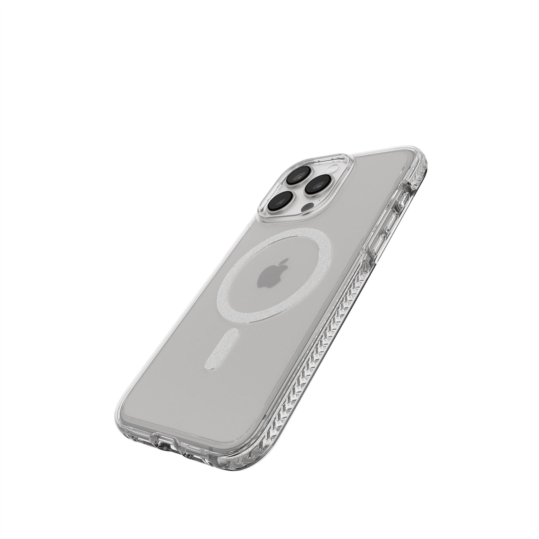 Tech21 EvoCrystal iPhone 15 Pro Max MagSafe Hülle White Titanium klar