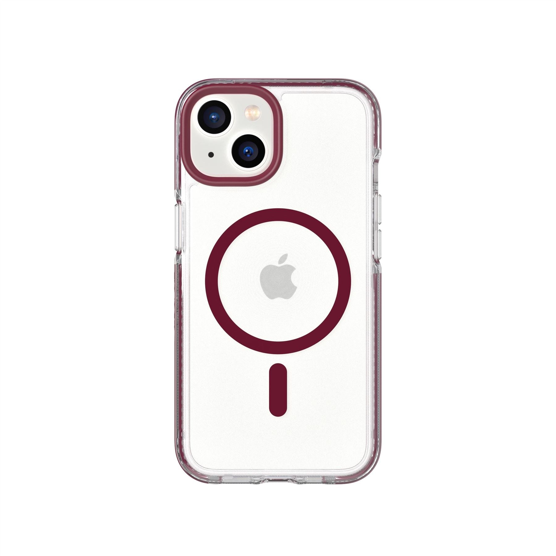 Tech21 EvoCrystal MagSafe iPhone 15/14/13 Hülle Clear Burgundy