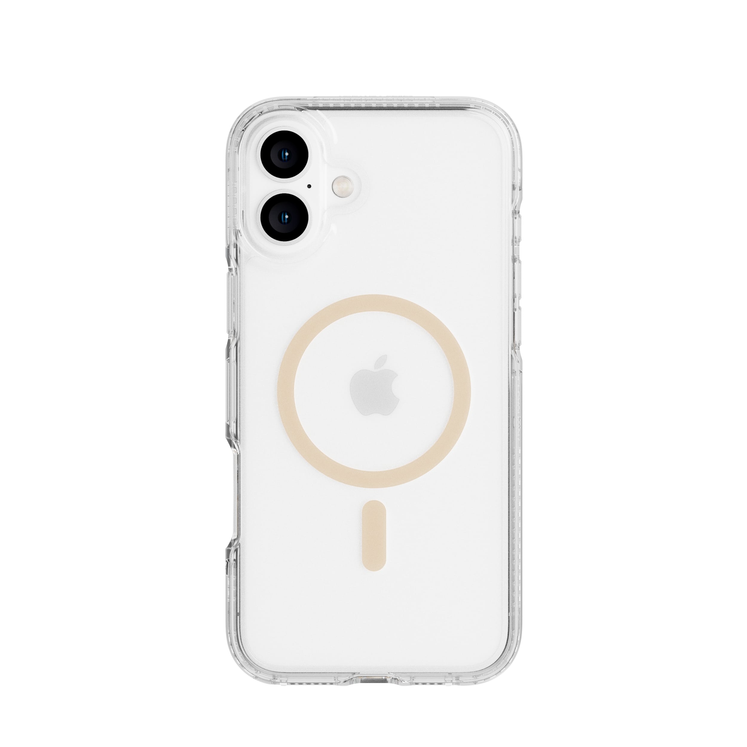 Tech21 FlexQuartz iPhone 16 Plus Handyhülle Gold MagSafe klar