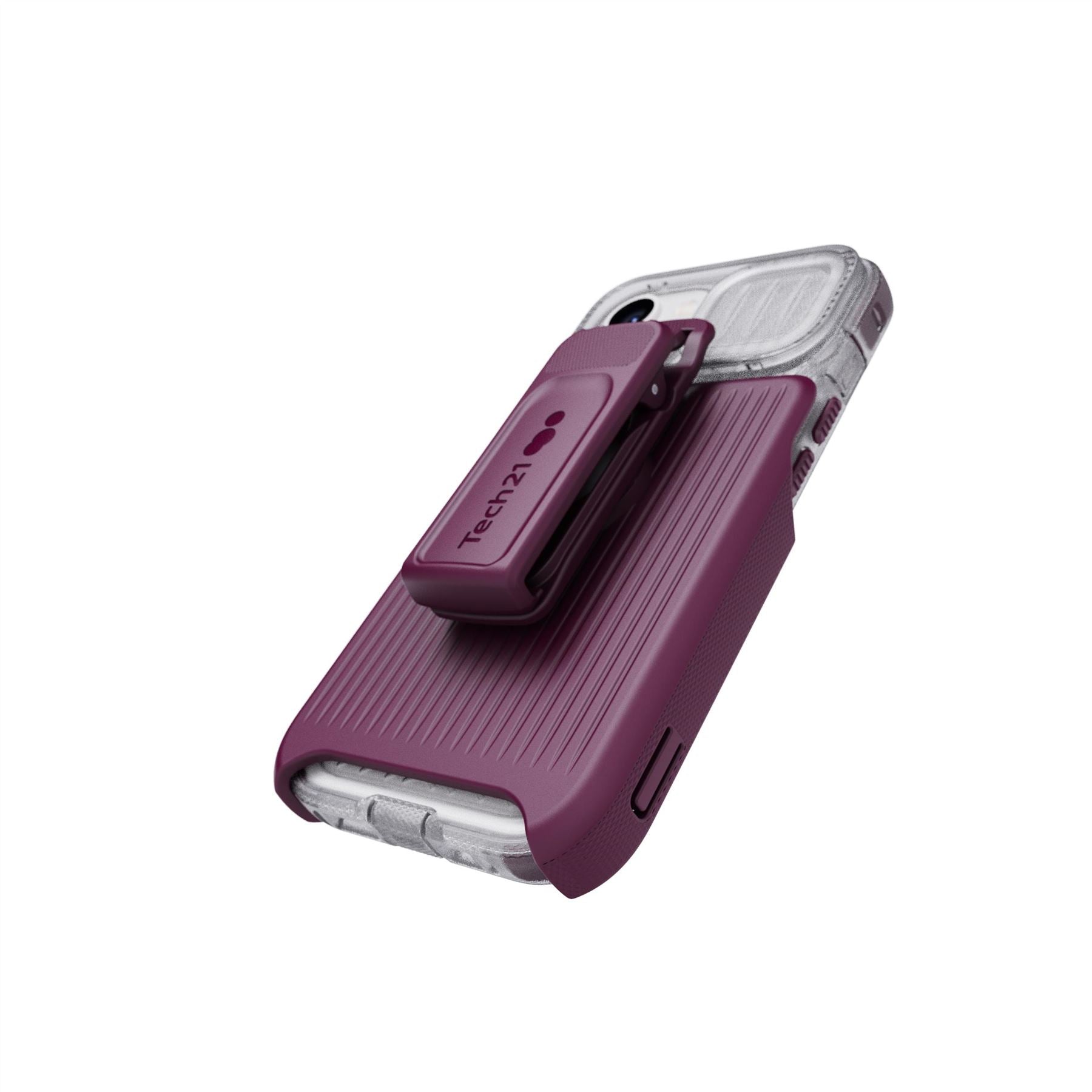 Tech21 EvoMax MagSafe iPhone 14 Hülle Frosted Purple robust