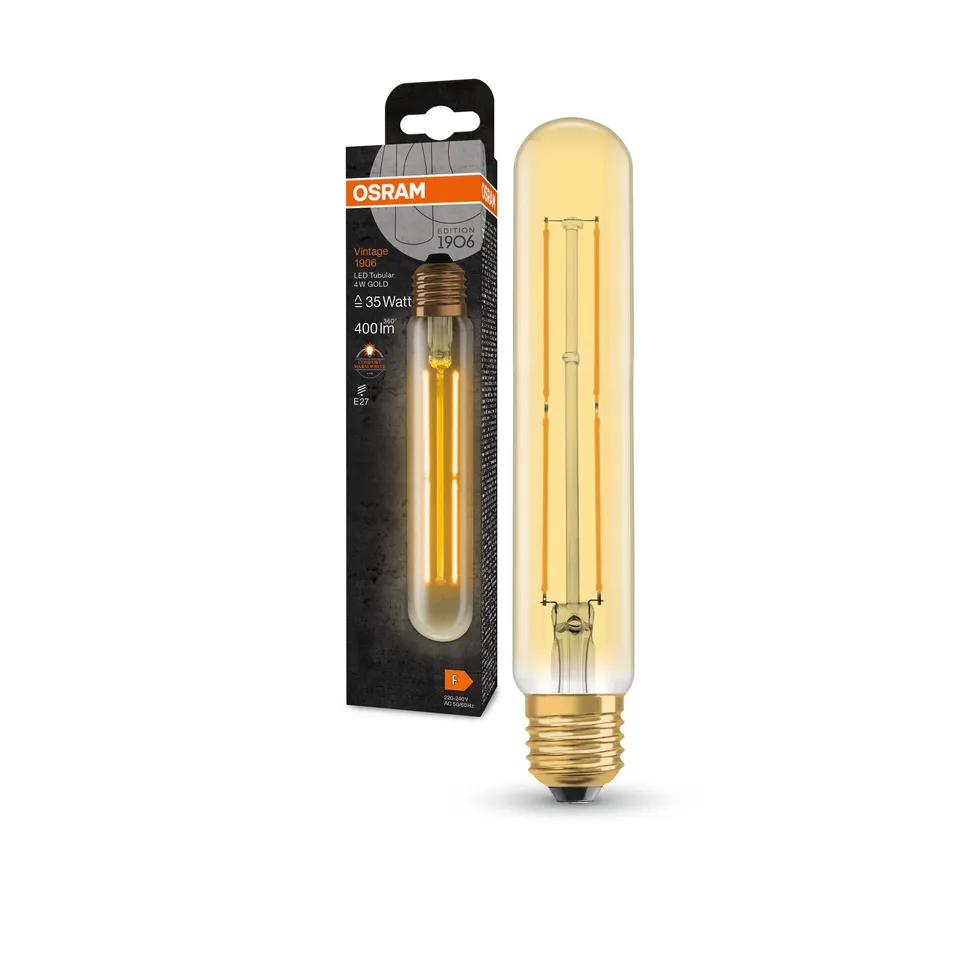 Osram Vintage 1906 Tubular 35 LED-Lampe E27 gold 4W