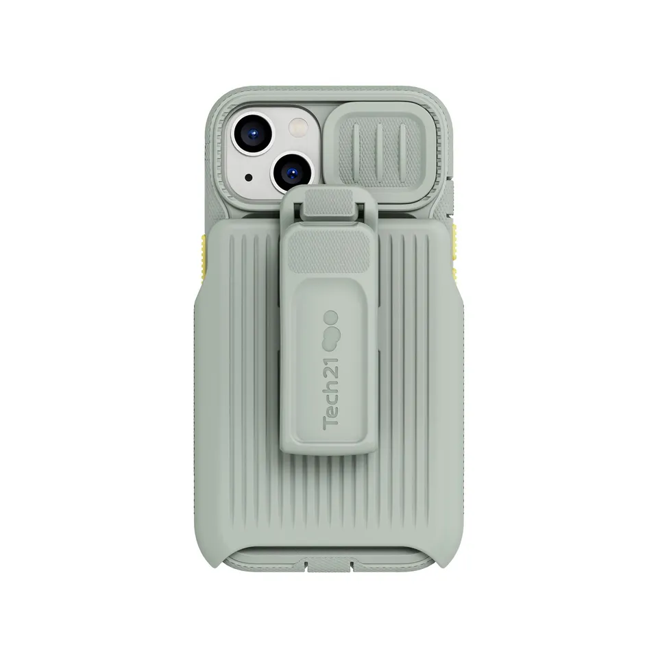 Tech21 EvoMax iPhone 13 Hülle Khaki Grey mit Holster