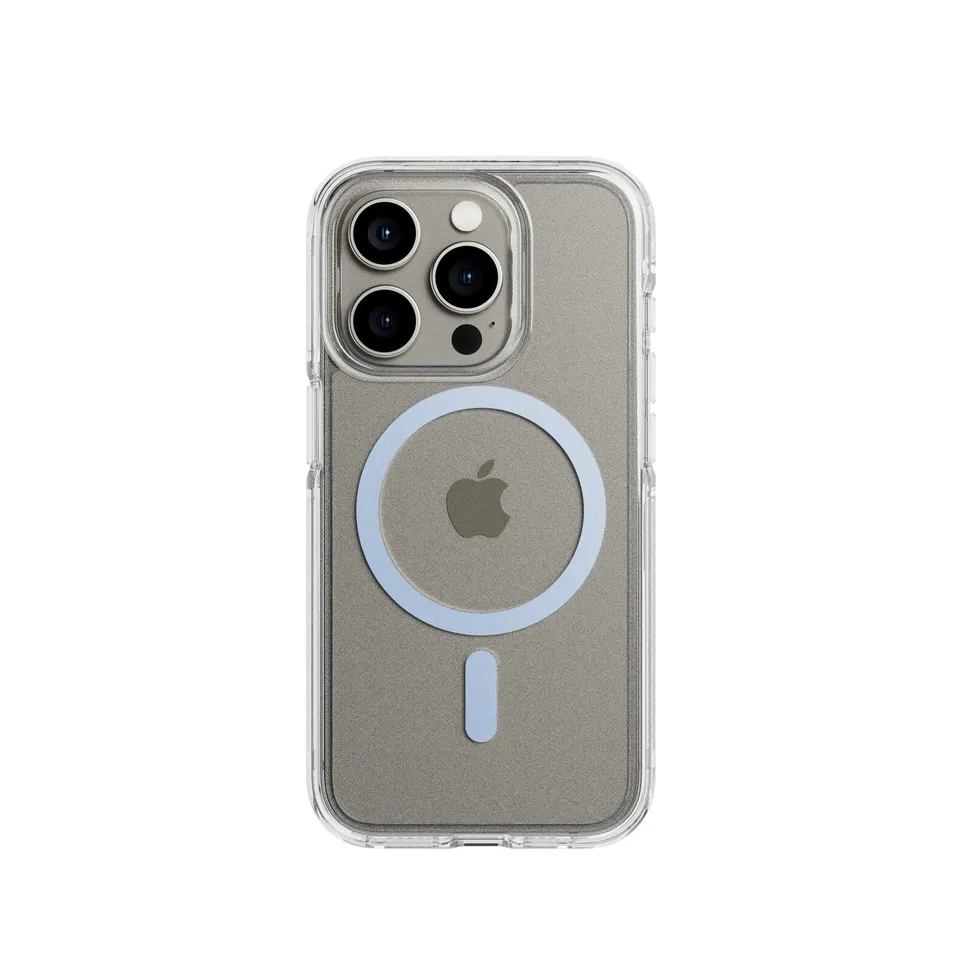 Tech21 FlexQuartz iPhone 15 Pro Hülle Blau MagSafe