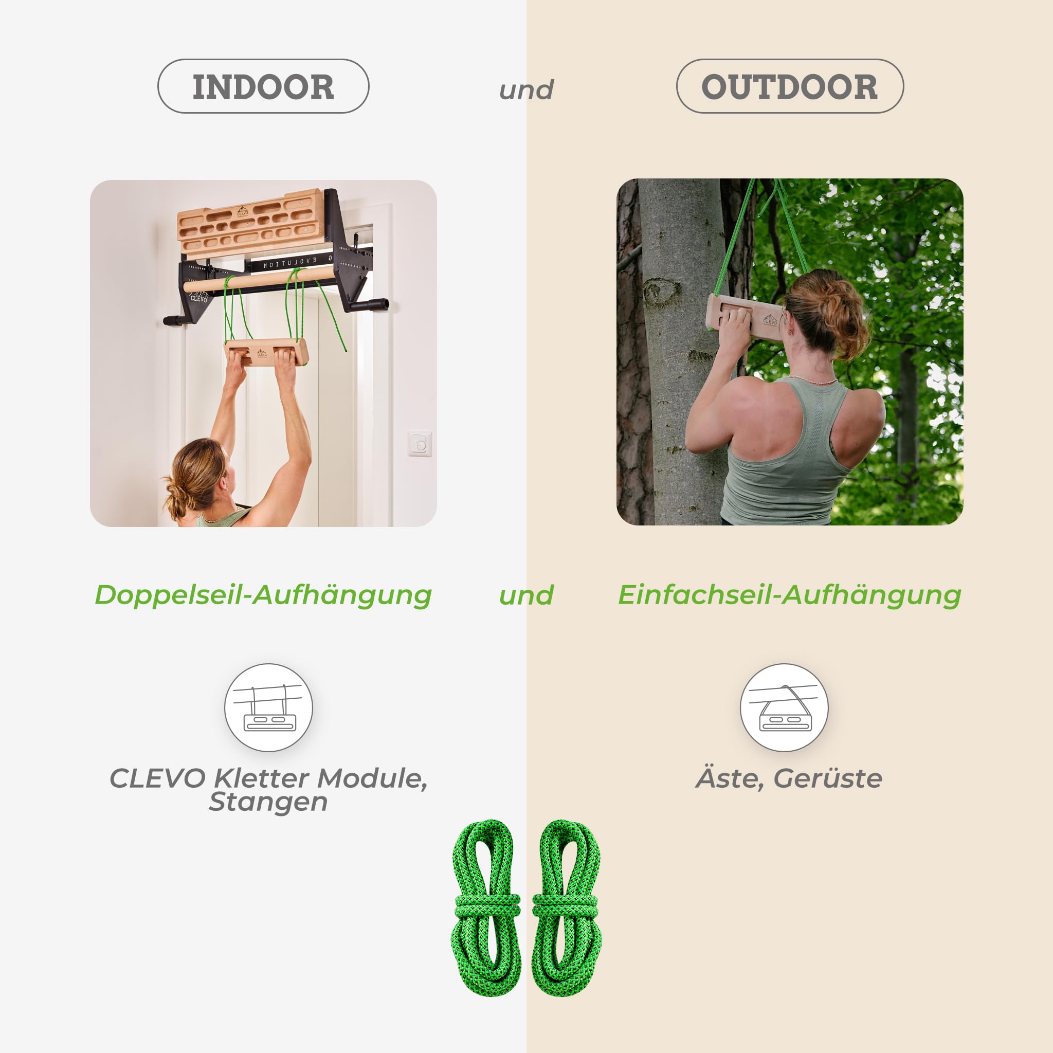 Clevo Hangboards Compact Hangboard Holz tragbar