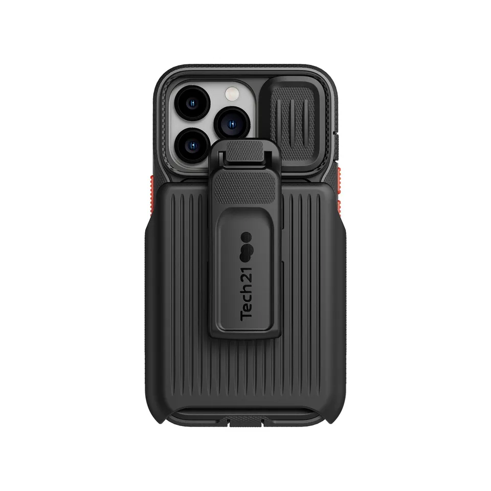Tech21 EvoMax iPhone 13 Pro Handyhülle Off Black mit Holster