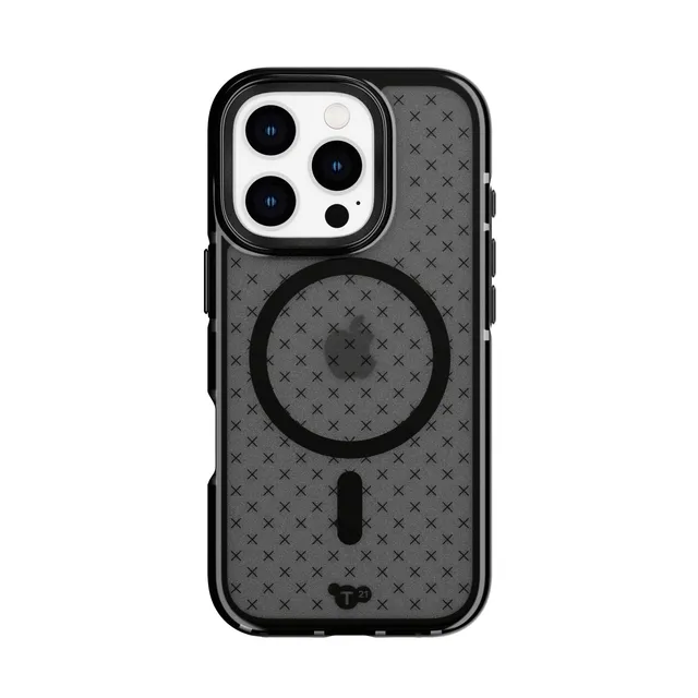 Tech21 EvoCheck iPhone 16 Pro Hülle Smokey Black Check