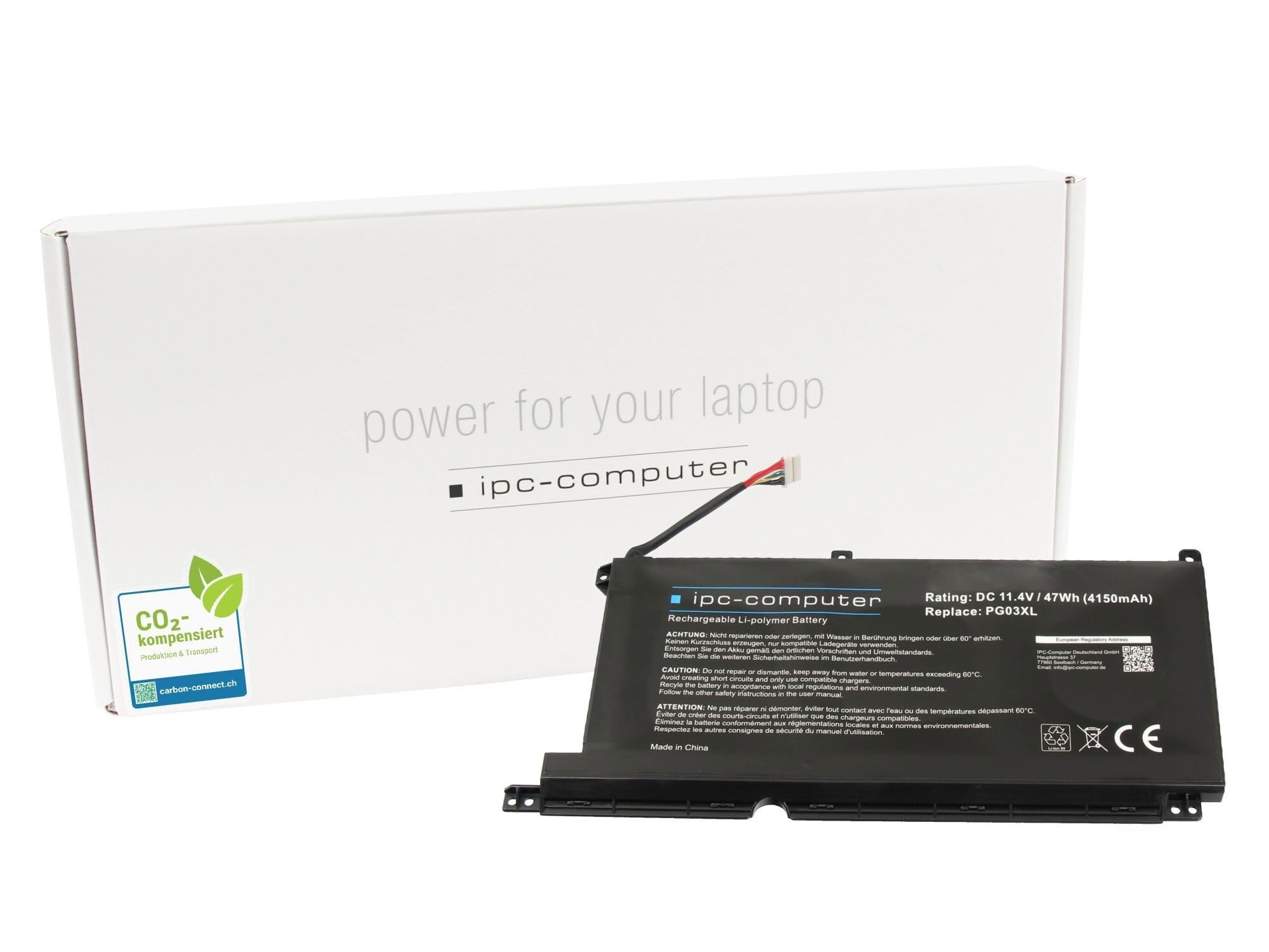 IPC-Computer L48430-AC2 Laptop Akku 47Wh für HP