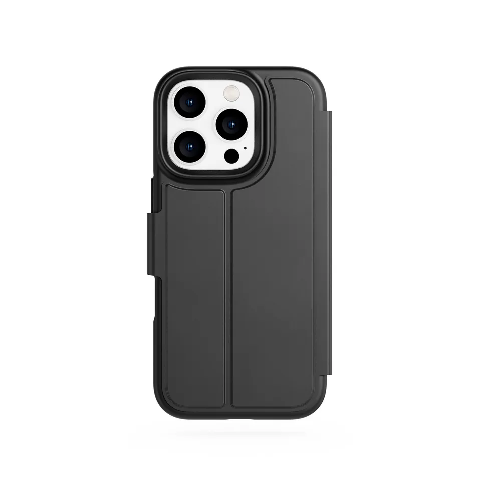 Tech21 EvoLite Wallet iPhone 16 Pro Hülle Schwarz Kartenfach