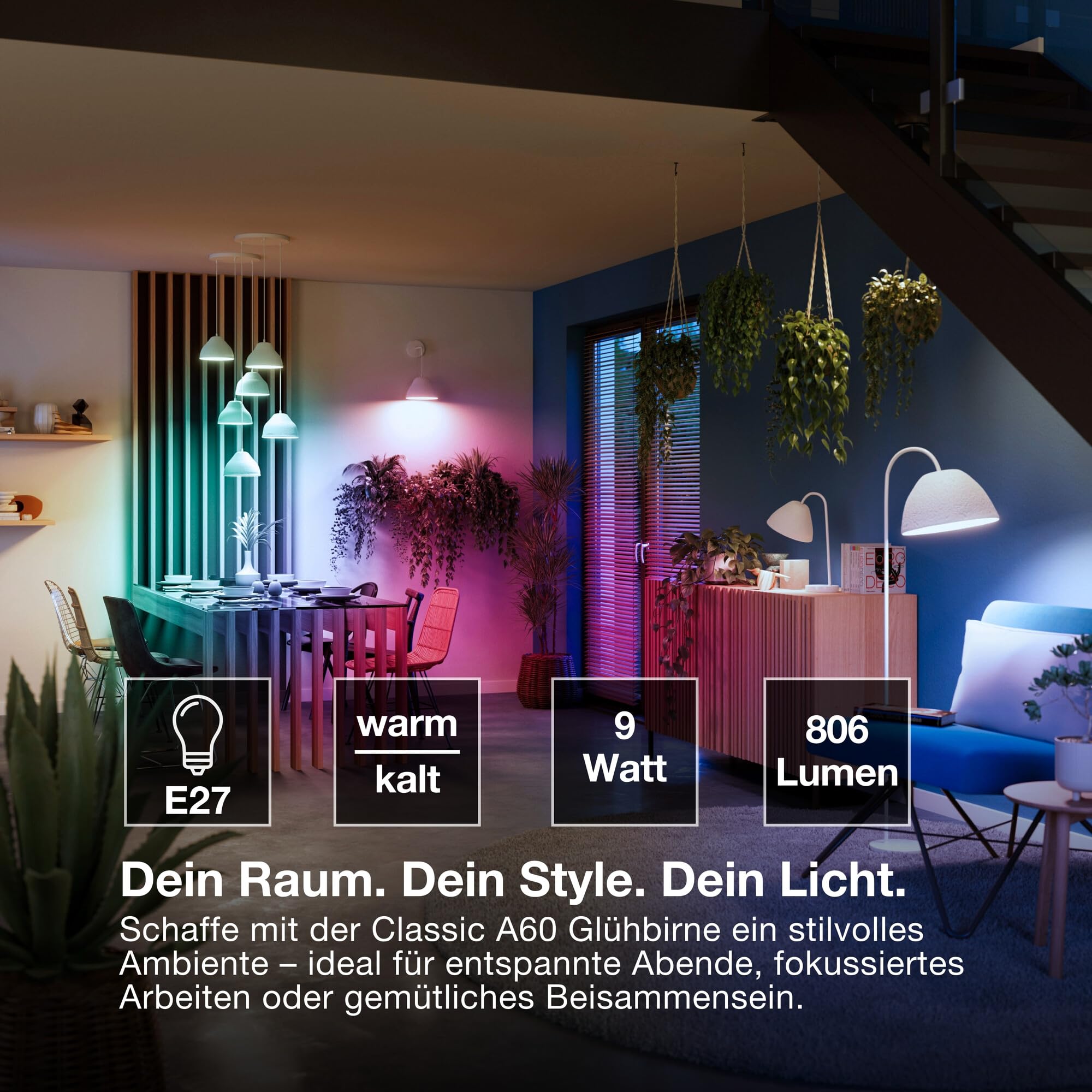 ams OSRAM SMART+ A60 E27 LED-Lampe RGBW 1er-Pack