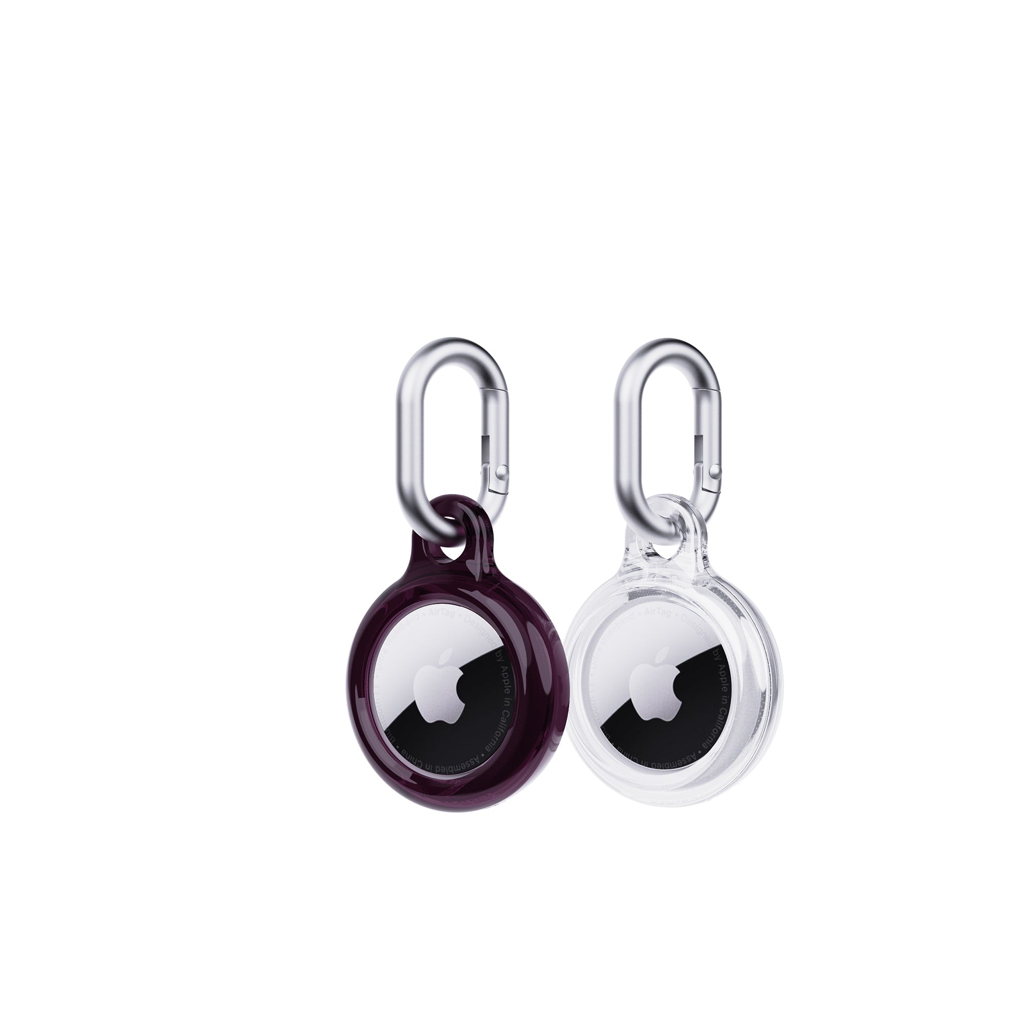 Tech21 EvoPop AirTag Anhänger 2er-Pack Cherry Lacquer & Clear