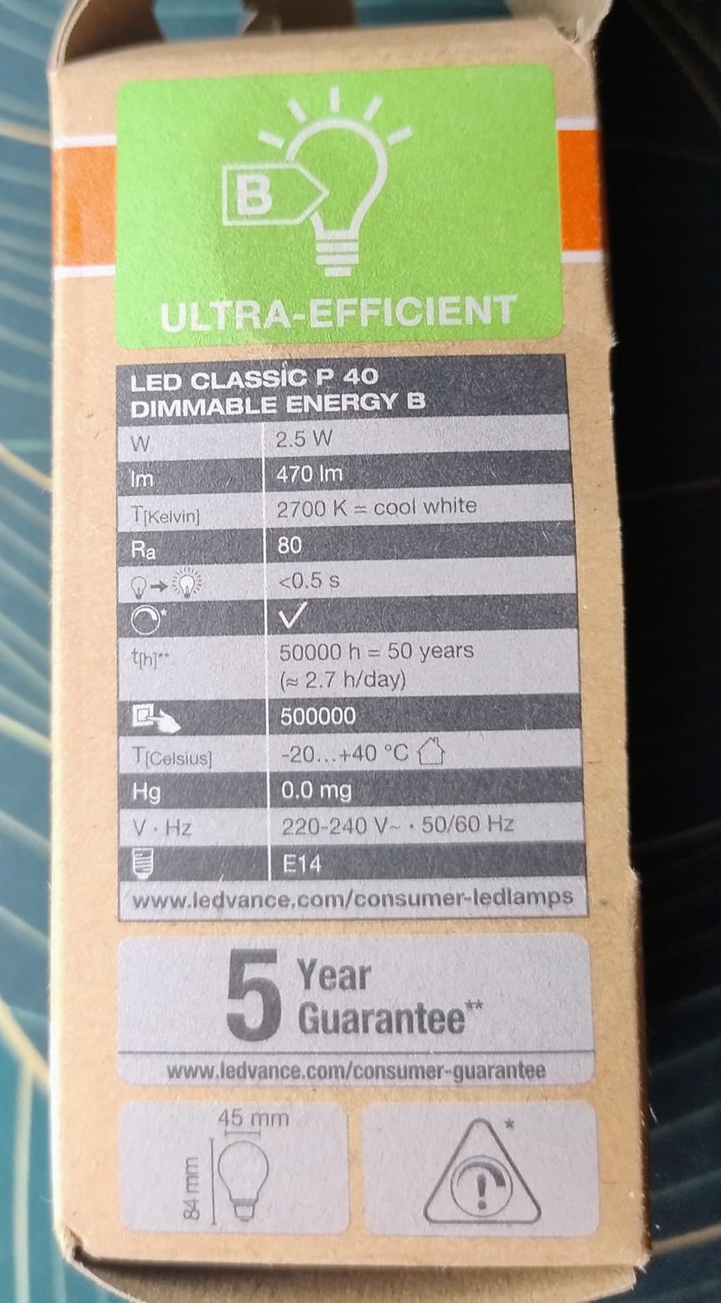 ams OSRAM Classic P 40 LED Tropfen E14 klar dimmbar