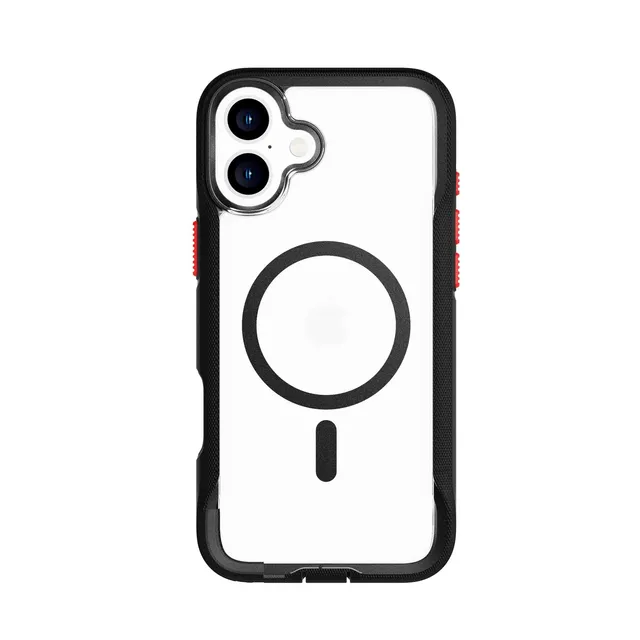 Tech21 EvoPro iPhone 16 Plus Hülle Clear Black MagSafe