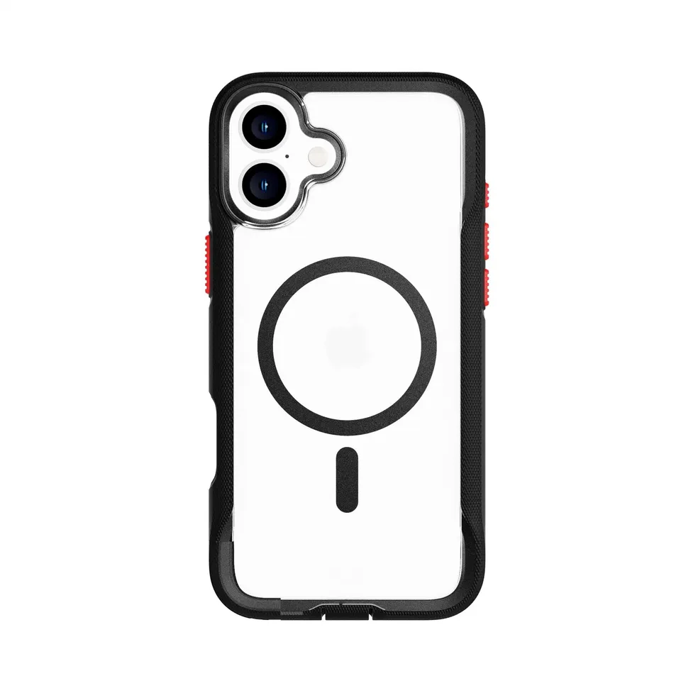Tech21 EvoPro iPhone 16 Plus Hülle Clear Black MagSafe