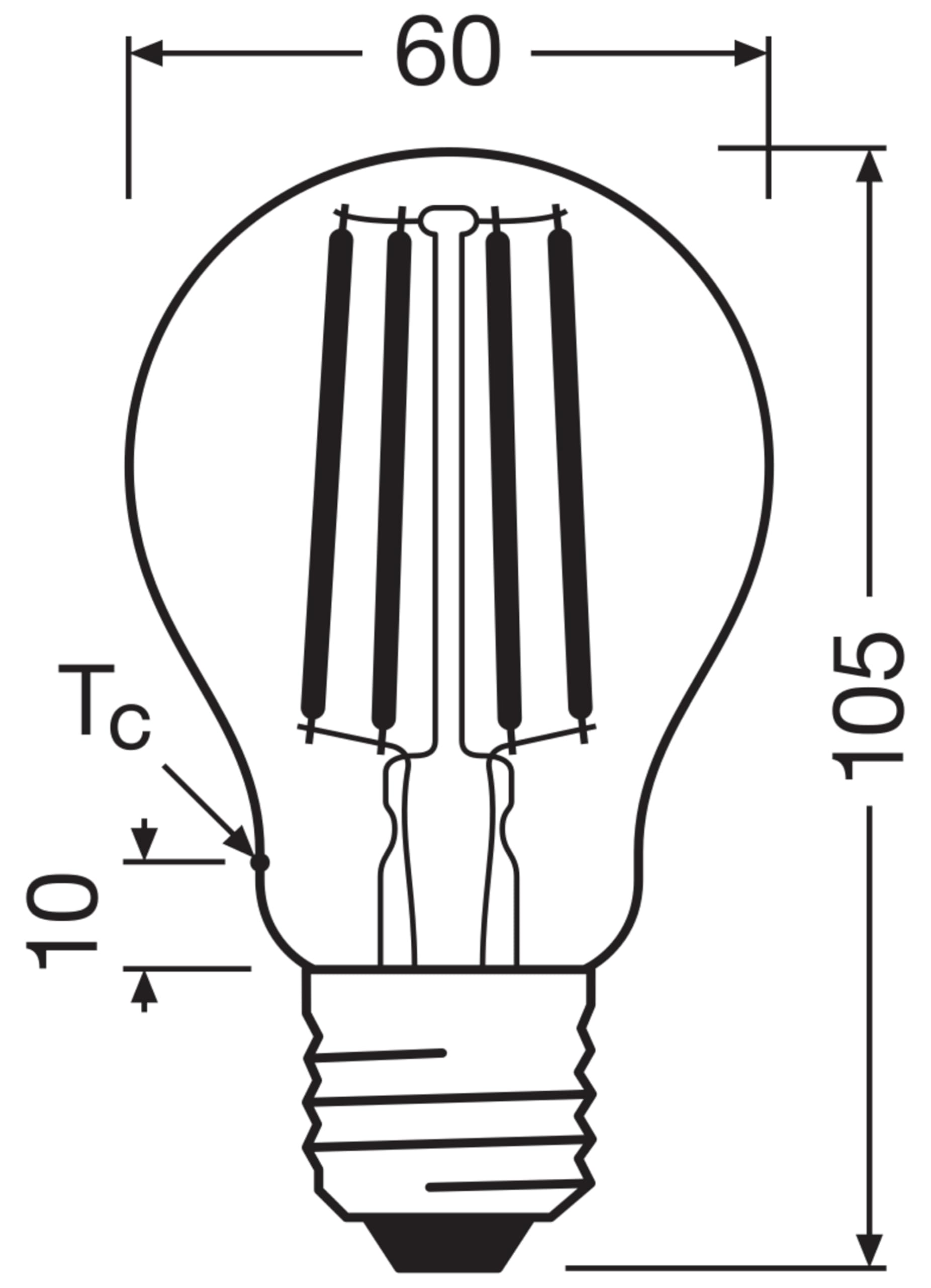 OSRAM SMART+ Filament LED-Birne E27 100W 5er-Pack warmweiß