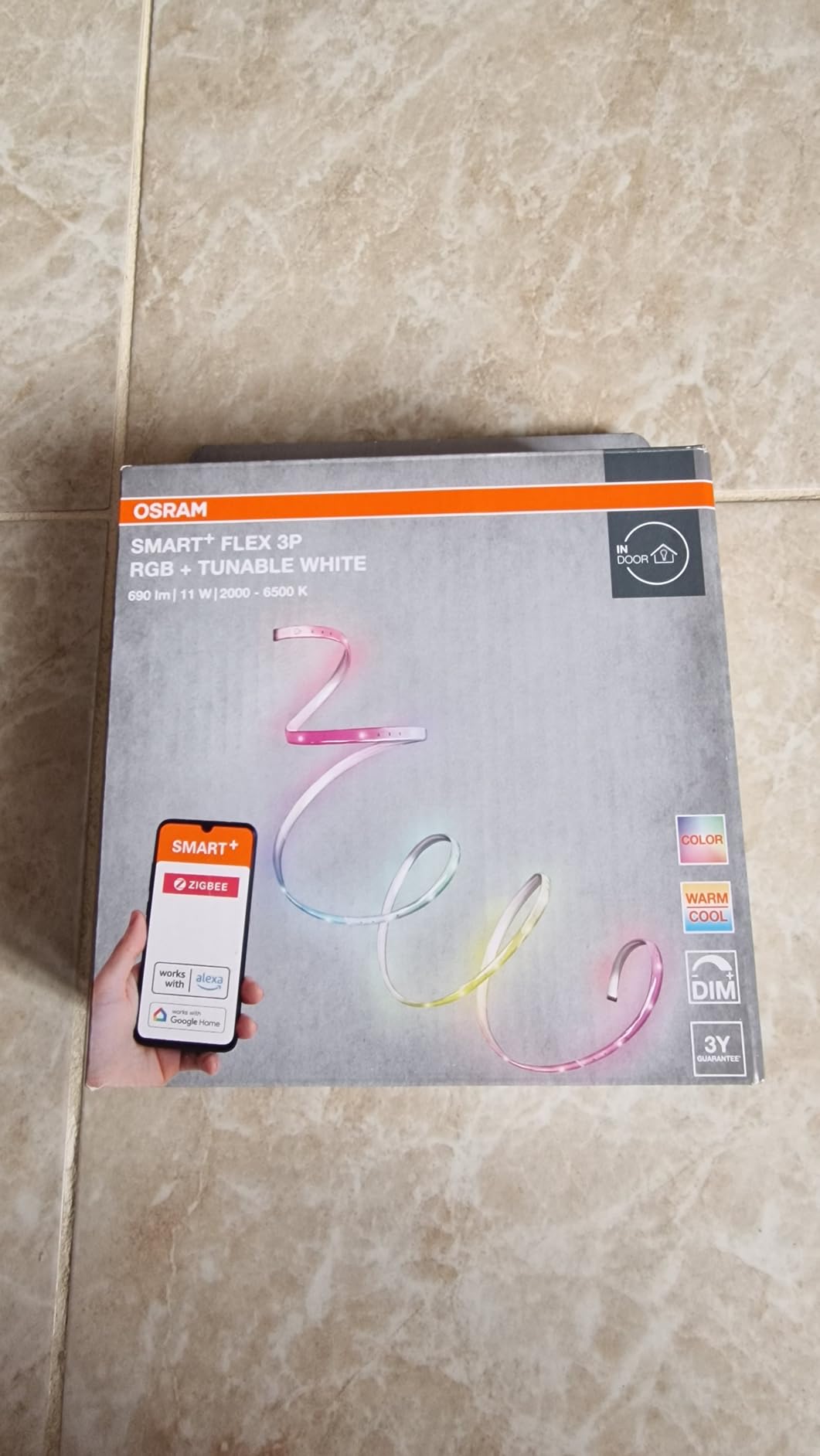 ams OSRAM Smart+ LED Streifen Basis RGBW 180cm Zigbee dimmbar 700lm