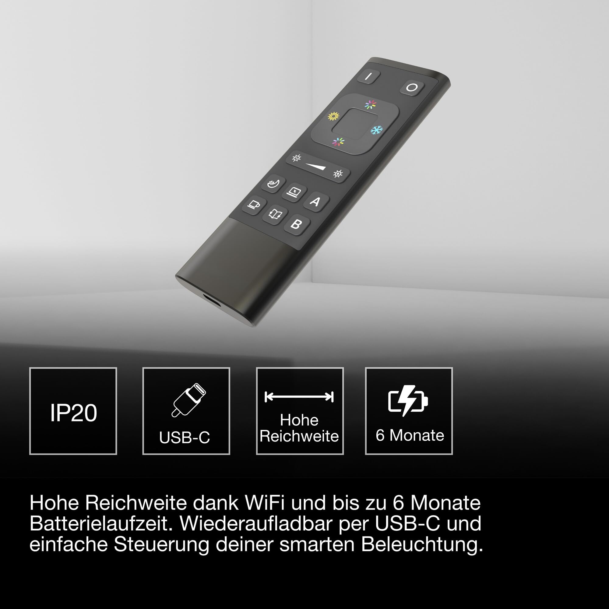 OSRAM SMART+ WIFI Fernbedienung schwarz USB-C dimmbar