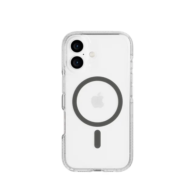 Tech21 FlexQuartz iPhone 16 Hülle Space Grey MagSafe stoßfest